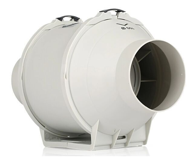 Канальный вентилятор Hon&Guan HF-100P из полипропилена со смешанным потоком  #1