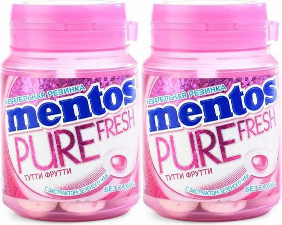 Жевательная резинка Mentos Pure Fresh Тутти фрутти с экстрактом зеленого чая без сахара, комплект: 2 #1