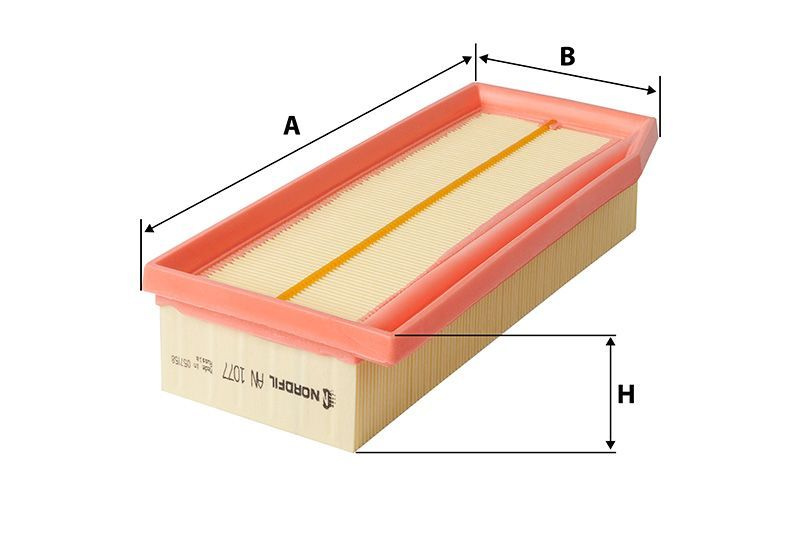 NORDFIL Фильтр воздушный арт. AN1077, 1 шт. #1