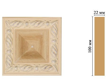 Декор цветной лепнина для дома, интерьера, мебели, Decomaster, D207-11 100x100x22 мм  #1