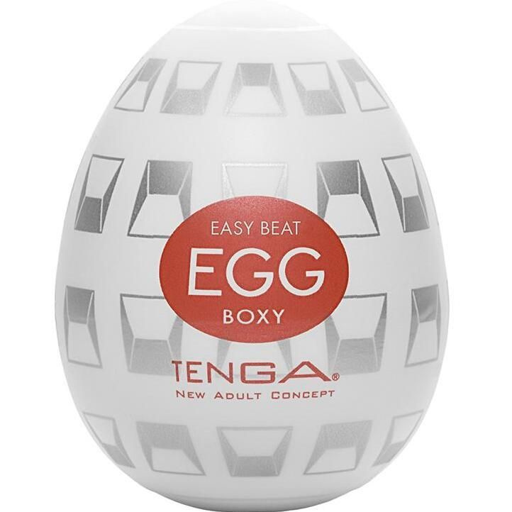 Мастурбатор TENGA EGG Boxy одноразовый рельефный стимулятор яйцо тенга с пробником лубриканта  #1