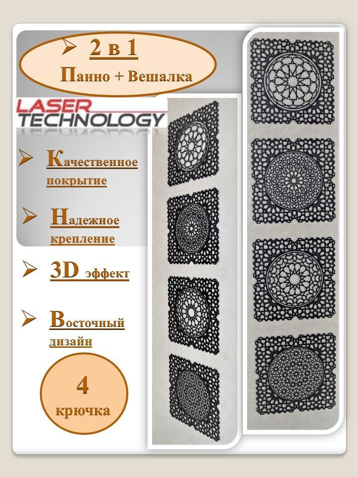 Настенная вешалка, Вешалка для одежды, Панно #1