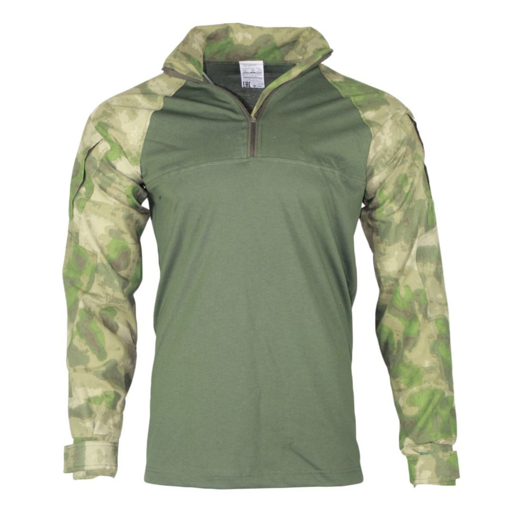 Тактическая рубашка (боевая рубаха) облегченная в цвете зеленая олива (оливковый) и камуфляже ВНГ Росгвардии #1