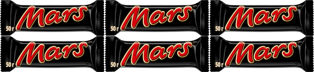 Шоколадный батончик Mars, комплект: 6 упаковок по 50 г #1