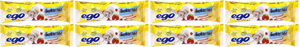 Батончик Ego Kids Клубничный десерт злаковый, комплект: 8 упаковок по 25 г  #1