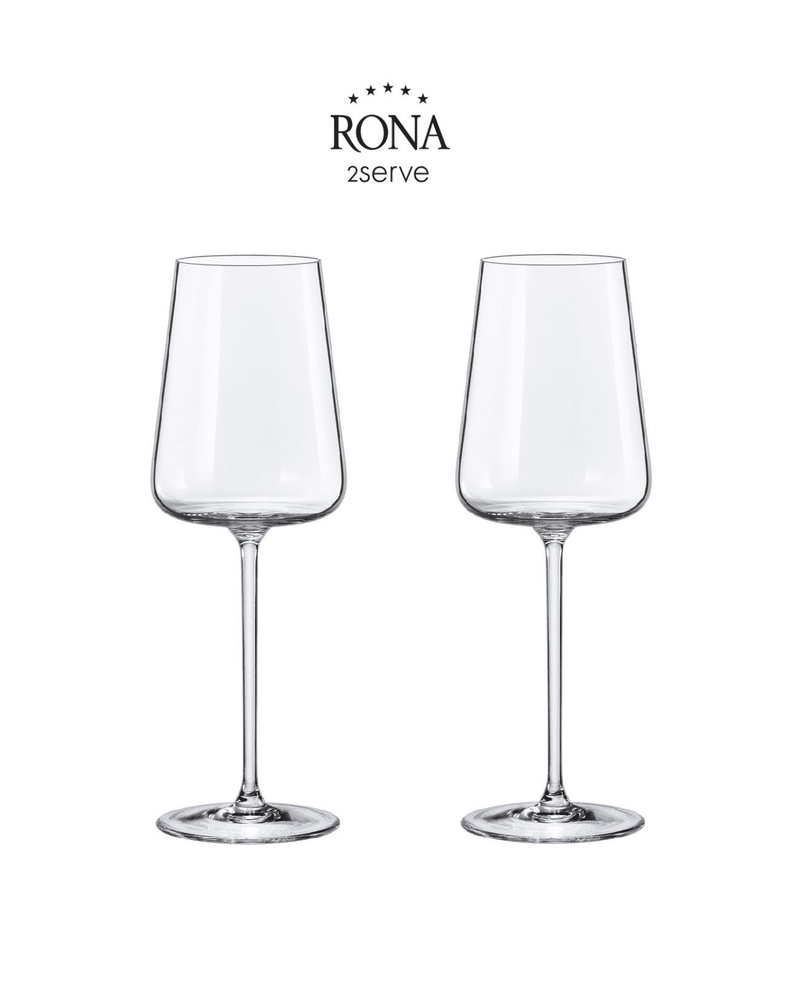 Набор из 2 хрустальных бокалов Mode (Мод) для вина Rona, 360мл #1