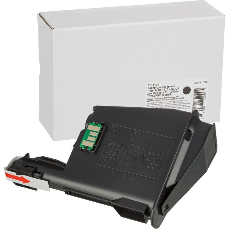 Картридж Retech TK-1120, для принтера Kyocera, лазерный, совместимый, ресурс 3000, черный  #1