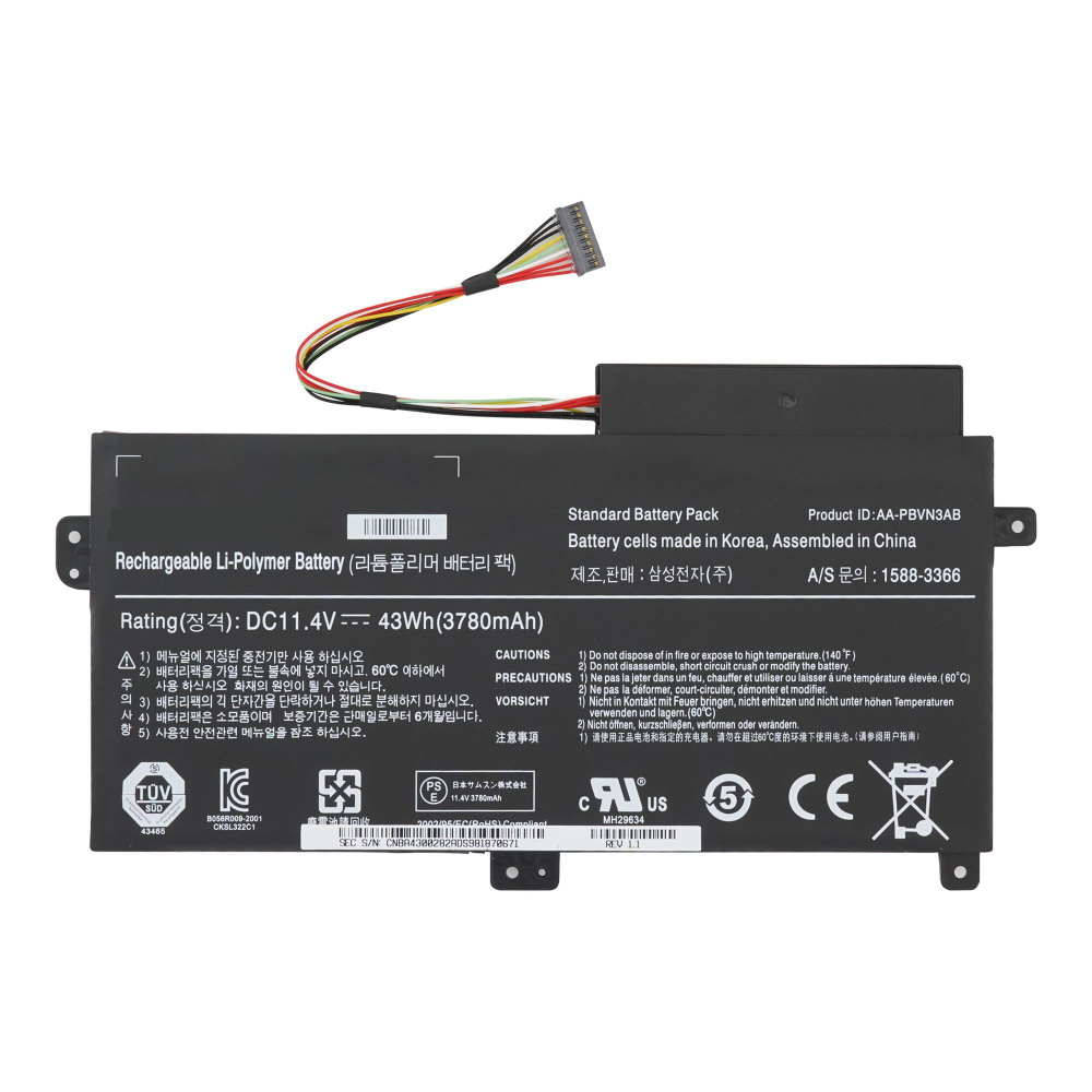 Аккумулятор AA-PBVN3AB для Samsung NP370R4E / NP370R5E / NP470R5E #1