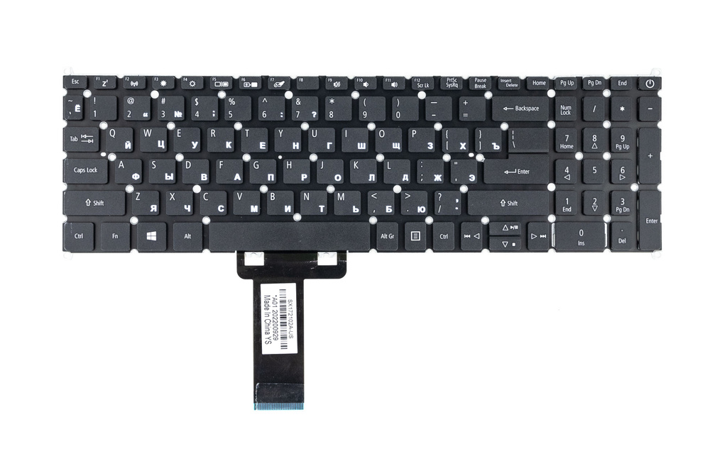 Клавиатура для Acer A715-74G A715-75G без подсветки p/n: 94704E3BK201, ACM16P53UA, NKI15130TD  #1