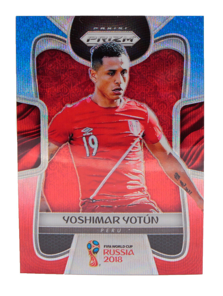 Коллекционная карточка Panini Prizm FIFA World Cup Russia 2018 - #299 Yoshimar Yotun - Blue Red Wave #1