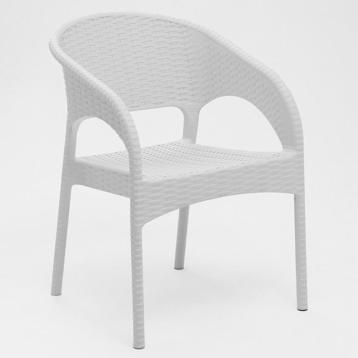 Кресло "RATTAN Ola Dom", белое, 58 х 62 х 80,5 см #1