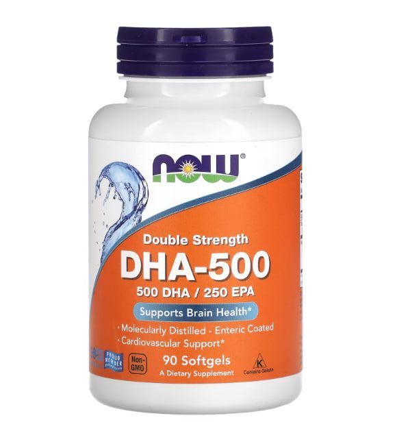 Now Foods DHA-500 Fish Oil, Double Strength, 90 капсул #1