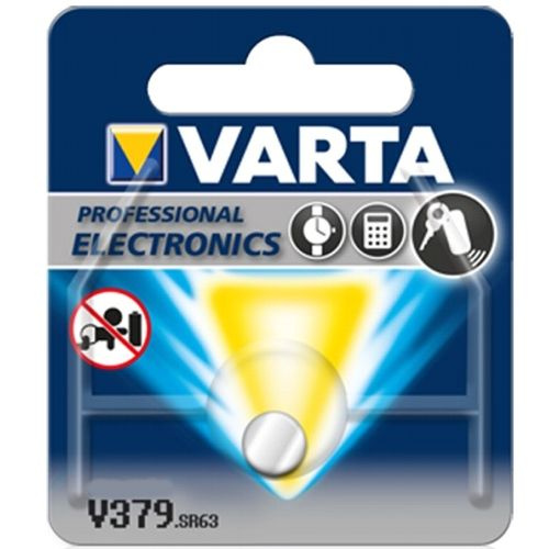 Батарейка для часов Varta V379 SR63 1.55V, 16mAh, 5.8x2.1mm, в блистере 1шт.  #1