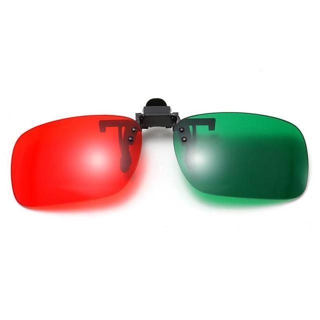 Очки 3D анаглифные с цветными фильтрами, красный - зеленый  #1