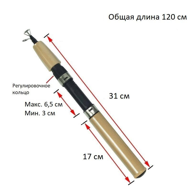 Удочка телескопическая для рыбалки #1