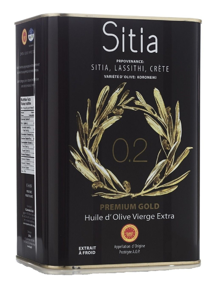 Оливковое масло Премиум "СИТИА" Черная 1л. 0,2% кислотн. Ж/Б (Греция)  #1