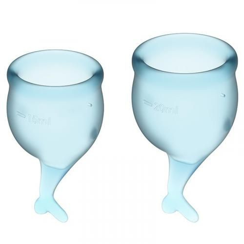Satisfyer Feel Secure Menstrual Cup light blue Менструальная чаша (2 шт.) #1