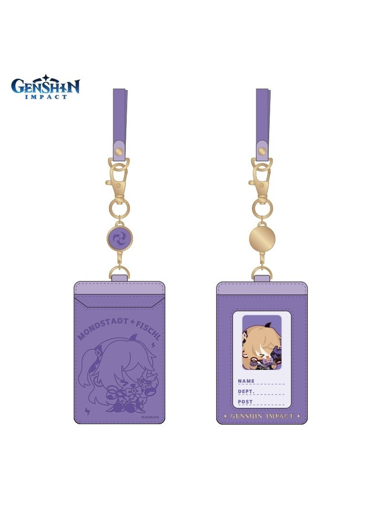 Бейдж держатель для пропуска Chibi Character Card Holder Fischl 6975213681282  #1