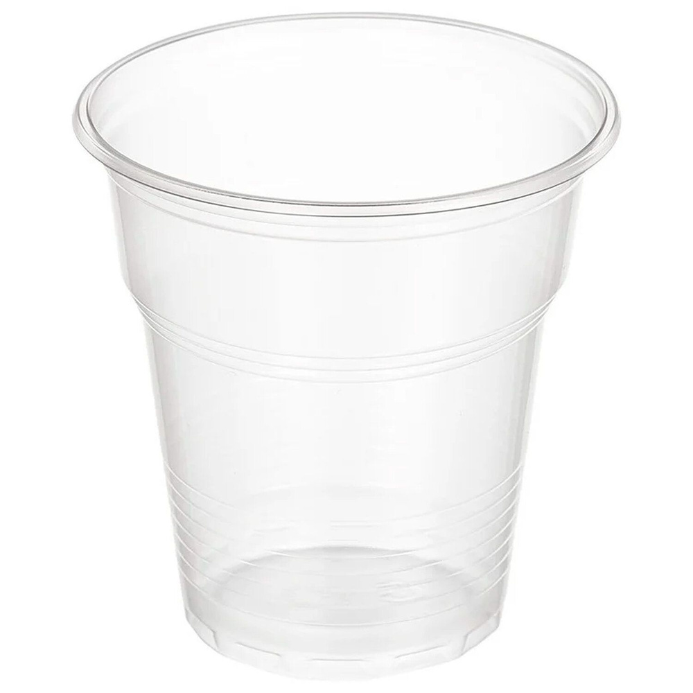 Одноразовые пластиковые стаканы / стаканчики (одноразовая посуда) 100 мл Плотные, прозрачные, Комплект #1