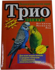 Корм для птиц сухой Россия Трио премиум без содержания овса 1х18 400г / зоотовары для животных  #1