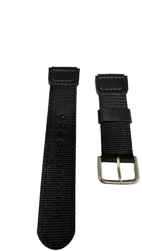 Ремешок для часов текстильный тканевый стропа. черный. 20 мм.  #1