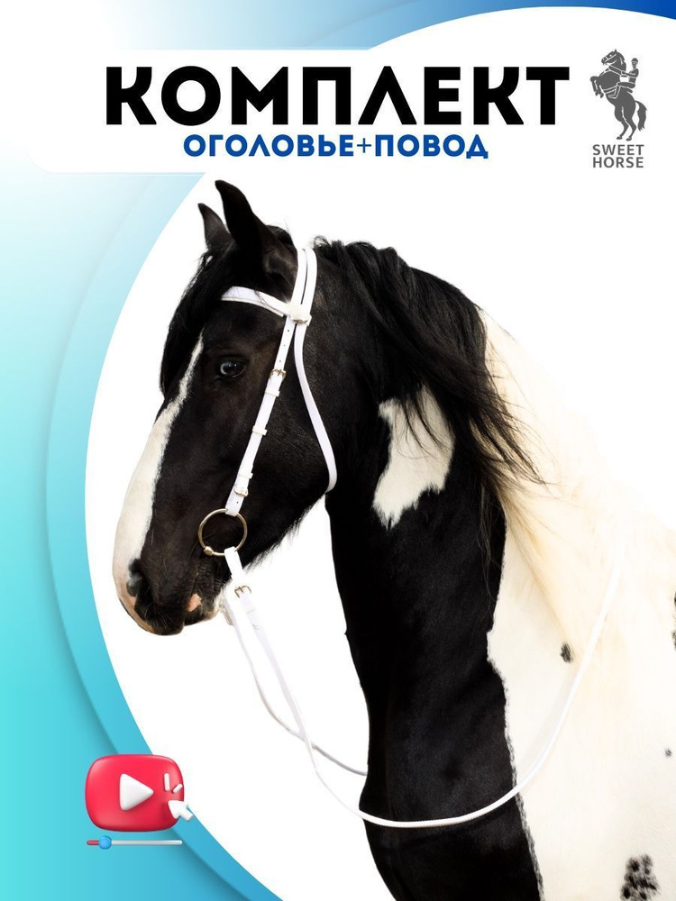 Sweethorse / Комплект оголовье + повод для лошади / Pony #1