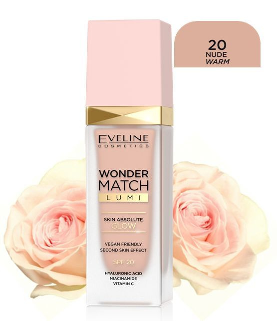 Eveline Cosmetics ТОНАЛЬНАЯ ОСНОВА Эксклюзивная WONDER MATCH LUMI, тон 20 NUDE, 30 мл  #1