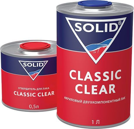 Лак прозрачный SOLID Classic Clear 1 литр + отвердитель 500 мл.(комплект)  #1