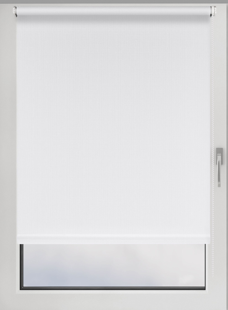 Штора рулонная Shantung 70х250 см на окно белый #1