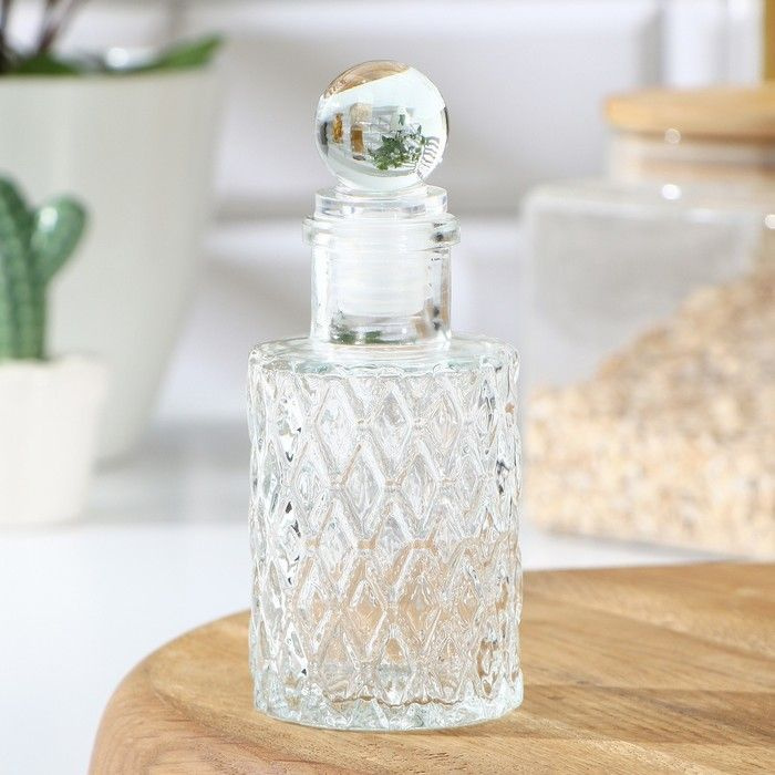 Стеклянная масленка Холодок - 100 мл, стекло,12 см - бутылочка для массажных, эфирных и ароматических #1