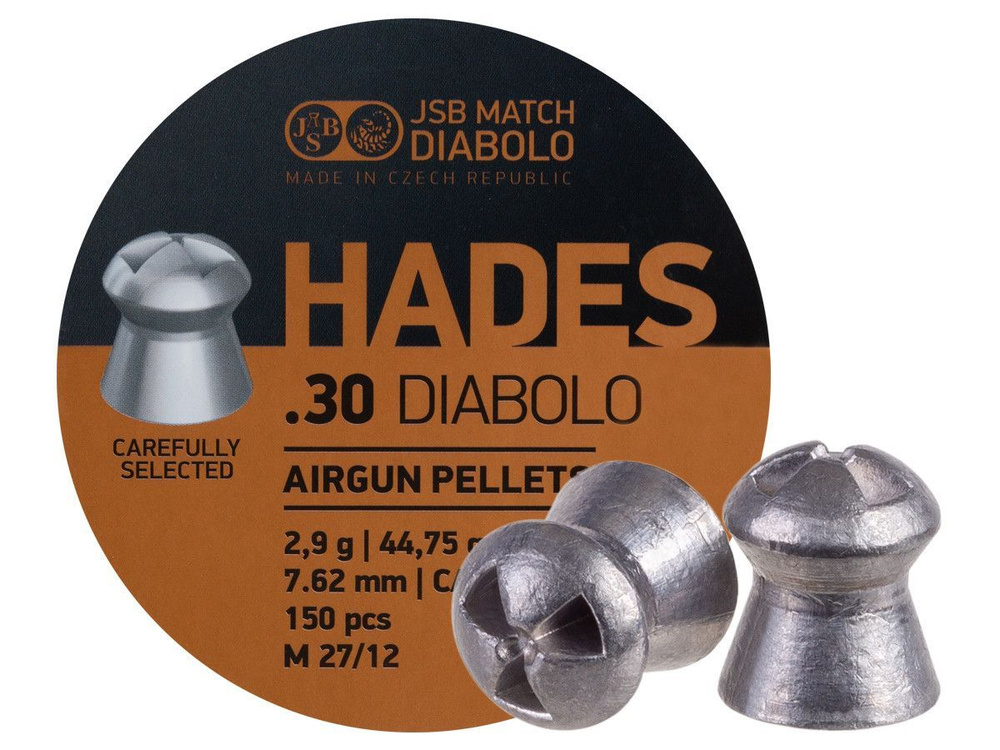 Пули для пневматики JSB Diabolo Hades 7,62 мм 2,9 гр 150 шт #1