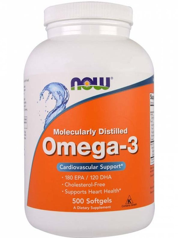 Omega 3 NOW FOODS Omega-3 - Омега 3 1000 мг 500 гелевых капсул, Нейтральный  #1