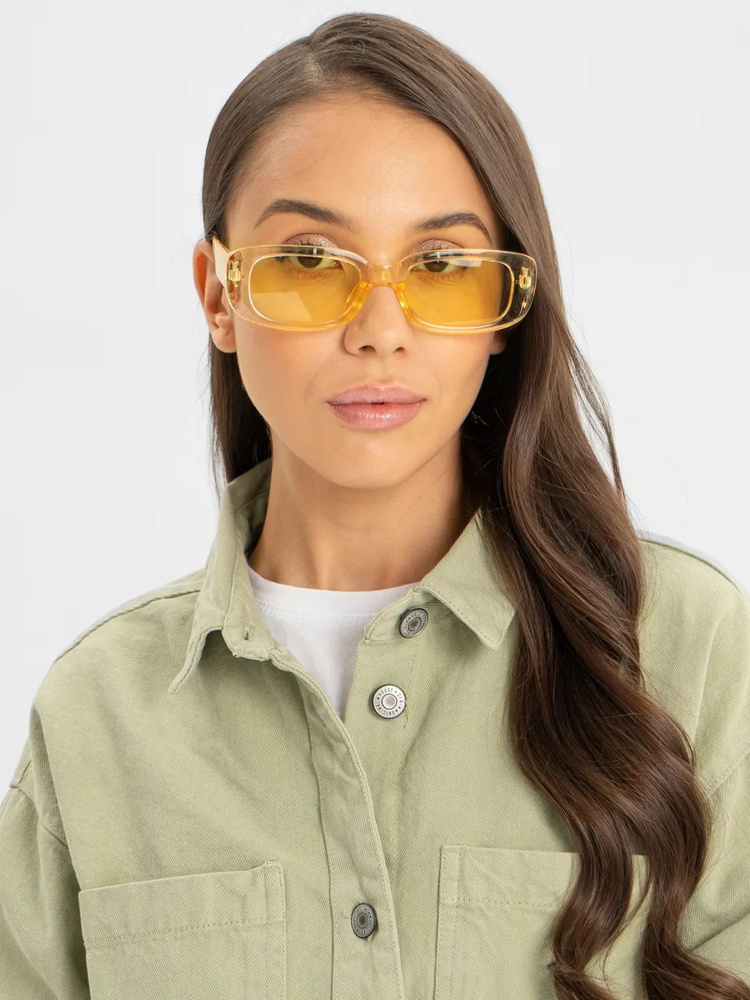 Солнцезащитные очки прямоугольные / очки женские / летние / солнечные очки / очки от солнца / унисекс #1