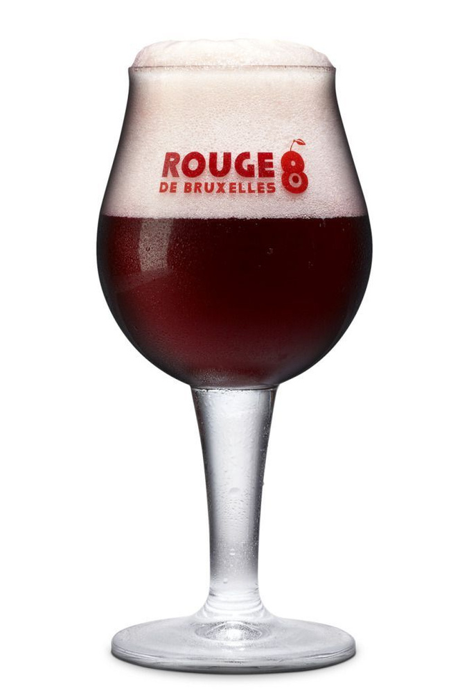 Пивной бокал (пивная кружка) Rouge de Bruxelles / Руж де Брюссель на ножке, 500 мл  #1