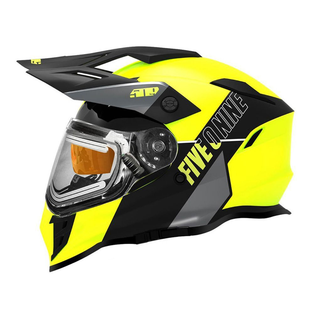 Шлем для снегохода 509 Delta R3L с подогревом, Lime Green Gray, XS #1