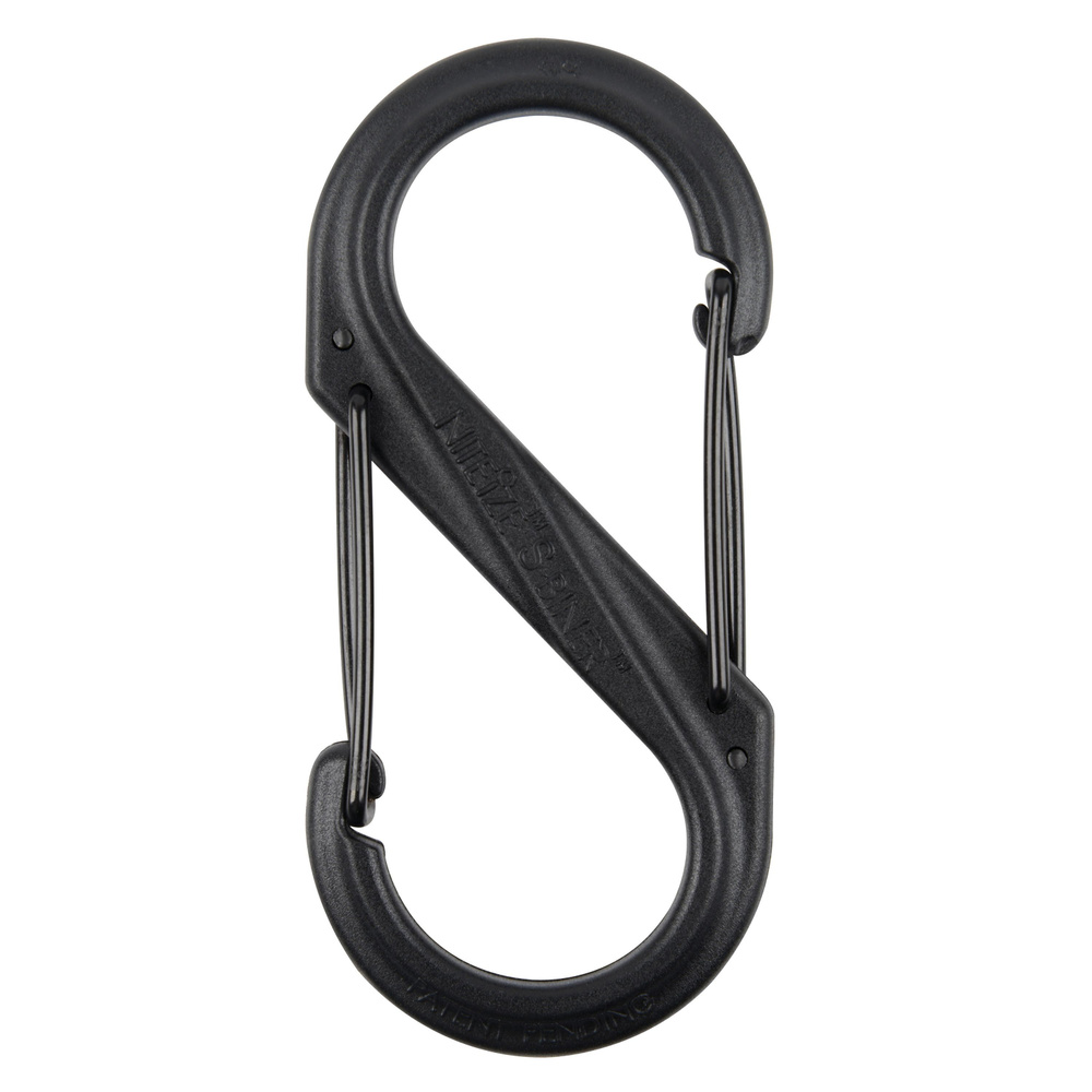 Карабин пластиковый Nite Ize S-Biner Plastic Double-Gated Carabiner #4 - Черный  #1