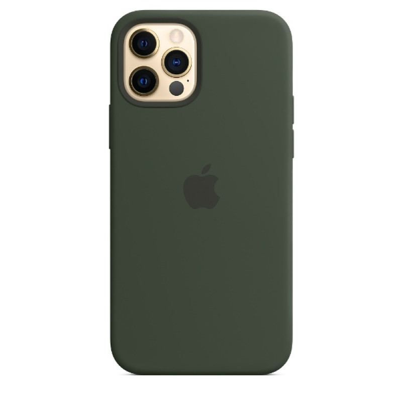 Чехол-накладка для iPhone 12, 12 Pro / Silicone Case MagSafe / Cyprus Green / Цветная анимация  #1