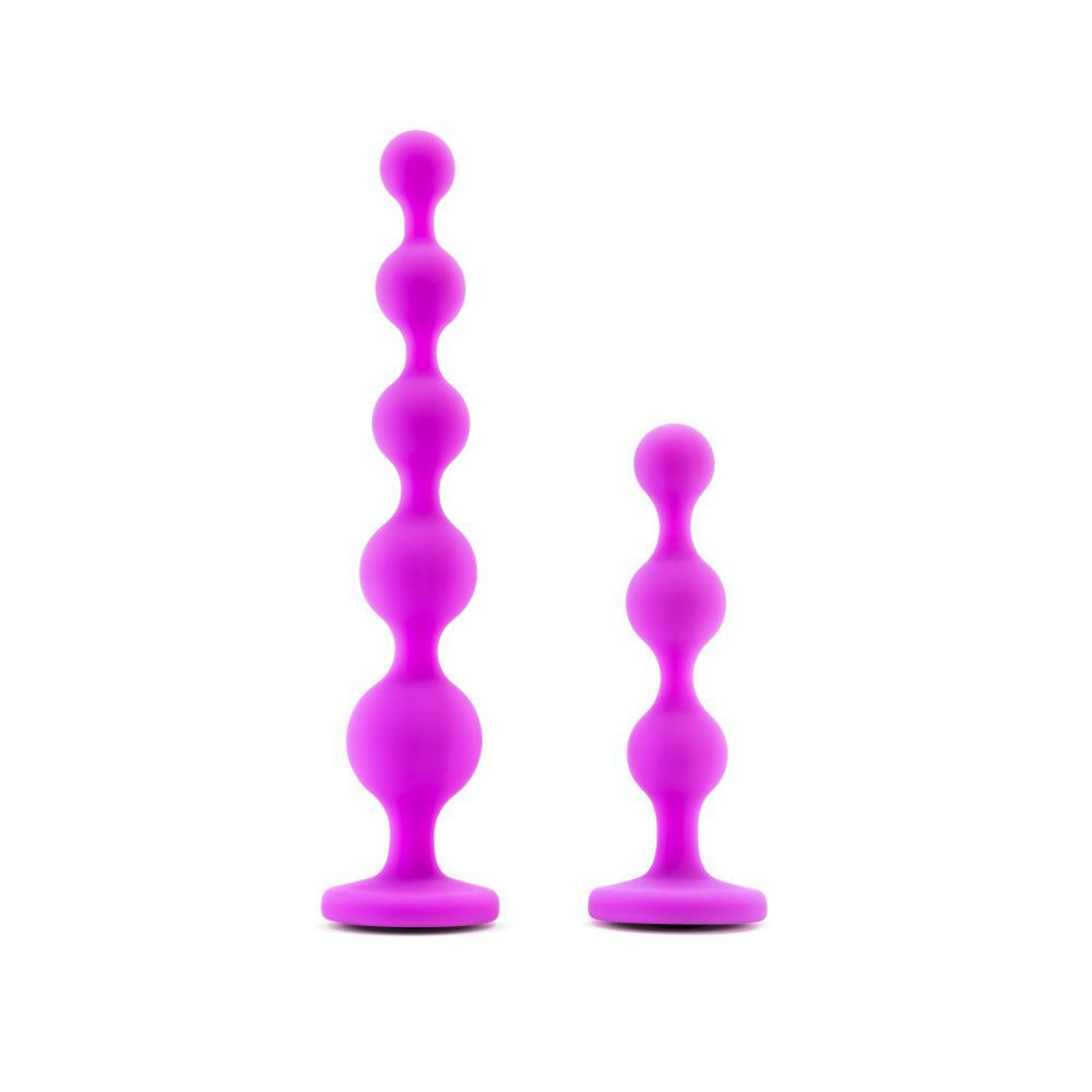 Комплект анальных стимуляторов с кристаллами Pink Vibe #1