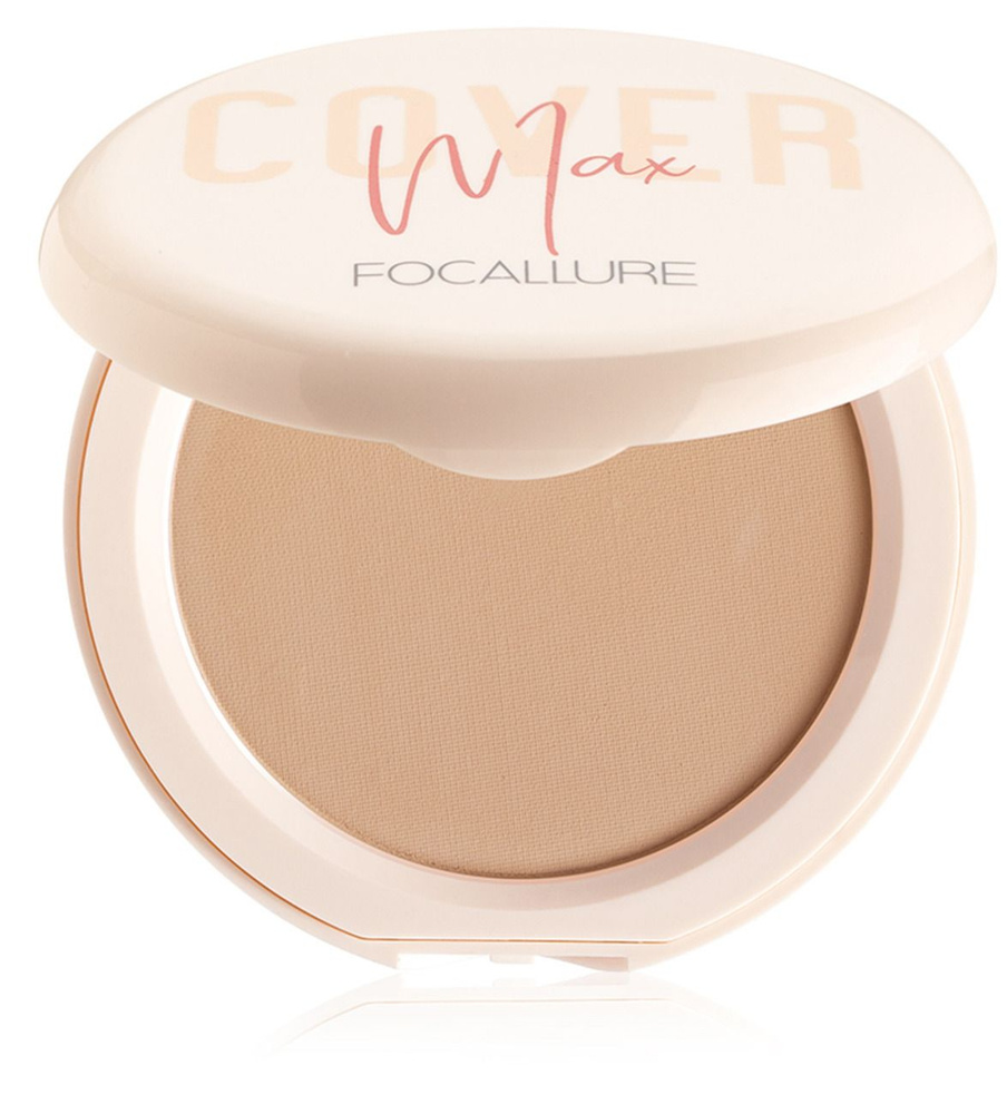 FOCALLURE Пудра для лица тон 03 натуральный бежевый Covermax Two way cake Pressed Powder 6,8 г  #1