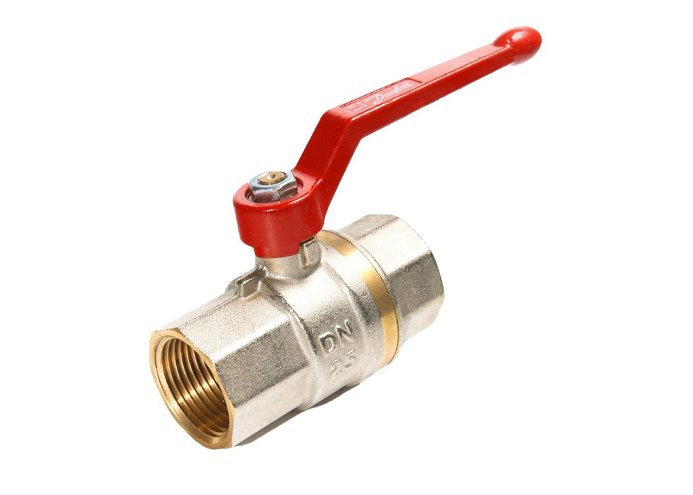 Кран шаровой латунь никель BVR Ду 32 Ру40 ВР полнопроходной рычаг ...