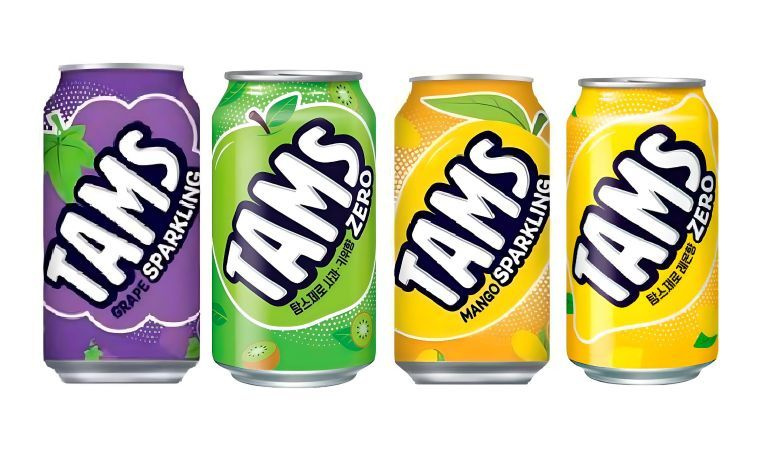 Набор из 4 Газированных Напитков Tams Zero( Grape, Mango, Яблоко-Киви, Лимон) по 355мл  #1