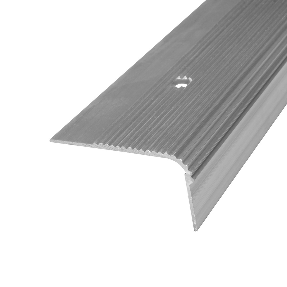 Порог-угол напольный алюминиевый АЛ-980 28x50 мм, длина 1 м, без окраски  #1