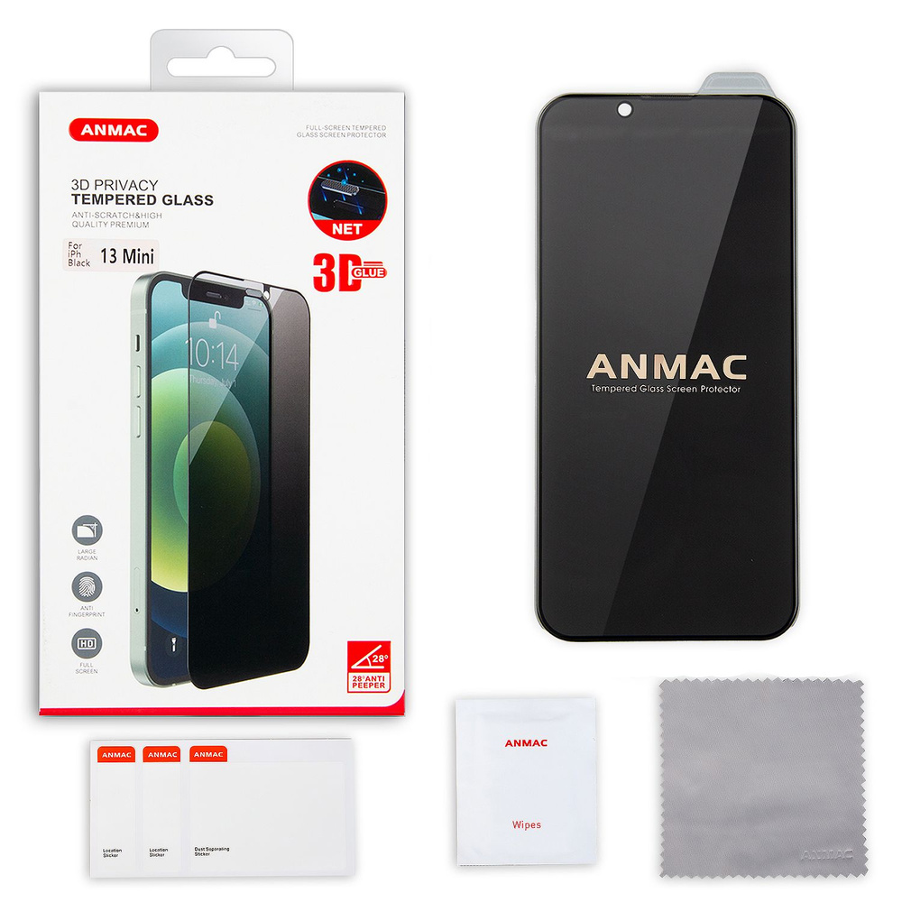 Защитное стекло для iPhone 13 Mini ANMAC 3D Privacy #1