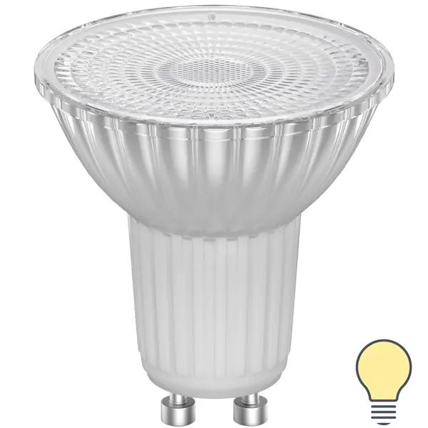Лампа светодиодная Lexman Clear GU10 220-240 В 6.5 Вт прозрачная 700 лм теплый белый свет  #1