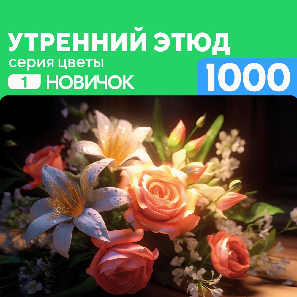 Пазл деревянный Утренний Этюд 1000 деталей Новичок #1