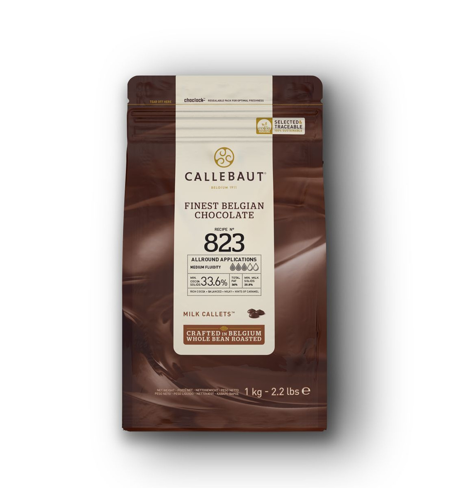 Шоколад Callebaut молочный (823-RT-U71) 33,6% 1 кг #1