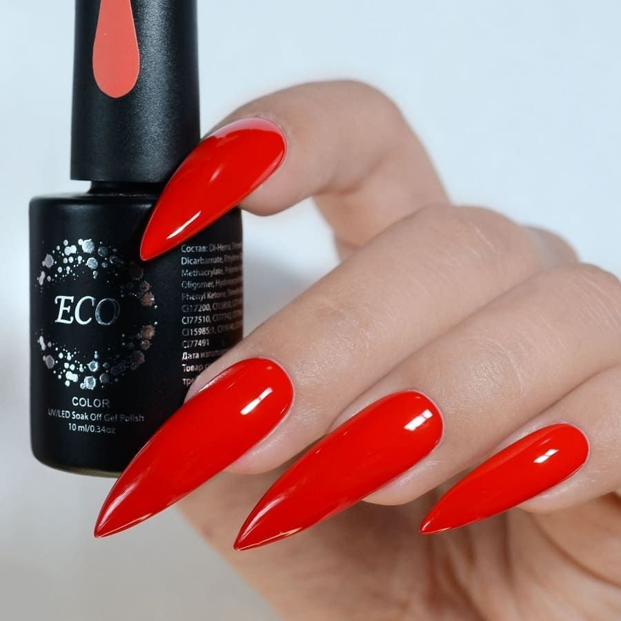 ECO Professional, Гель лак для ногтей красный #47 Основная (шеллак) 10мл  #1