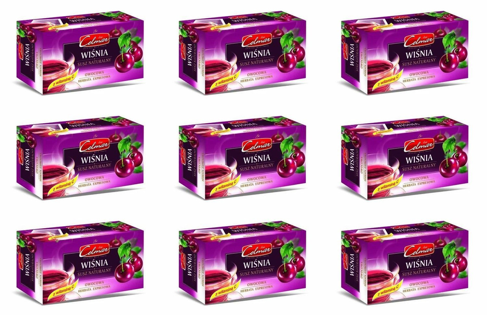 CELMAR Чай Fruit tea Cherry, 20 пак по 1,7 г, 9 уп #1