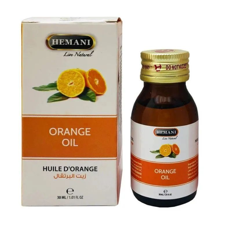 Orange oil, Hemani (масло Апельсина, Хемани), для лица и тела массажное косметическое 30 мл.  #1