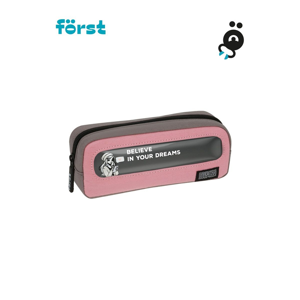 Пенал Forst "Pink Dreams", мягкий, с прозрачным окошком, 1 отделение, 205х80х50 мм, текстиль с ПВХ (FT-PM-040303) #1